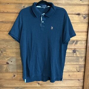 U.S. Polo Assn. Men's Dark Blue Polo Shirt Luxury Feel